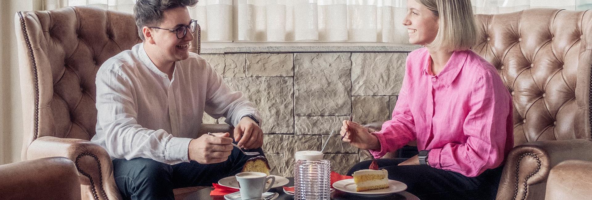Kaffee und Kuchen für zwei